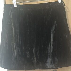 Nasty Gal Black Velvet Collection Skirt